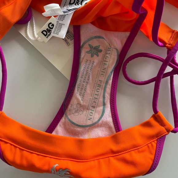 D&G• Y2K Vintage Halter Top Tie String Bikini Bottom Set - Picture 10 of 16